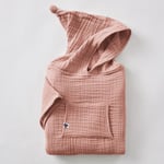 Unisex poncho för barn Vanlig bomullsväv Gaïa - Gaïa Pink Peach - 2 till 5 år