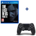 Pack PlayStation : Manette PS4 Dualshock 4.0 V2 Jet Black + The Last of Us Part II