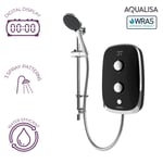 10.5KW Black Electric Shower Digital Display 3 Spray Patterns Aqualisa e-Motion