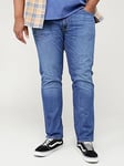 Levi's Levis Big &amp; Tall 502 Regular Taper Fit Jeans - Blue, Mid Wash, Size 42, Inside Leg Regular, Men