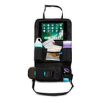 Munchkin Car Seat Organiser with Tablet Holder and Wipes Case - Keep Your Car Neat and Tidy - Black