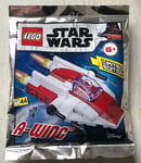 FIGURINE POLYBAG LEGO VAISSEAU STAR WARS FOIL 912060 a-wing A WING RED