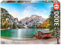 Educa - Braies de lac en Automne - Puzzle de 3000 pièces - Mesure approximative: 120 x 85 cm - Comprend Un Service de pièce Perdue au Stock d'échappement - À partir de 14 Ans (19281)