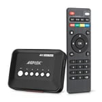 4K@30Hz Lecteur Multimédia Tv Hdmi Avec Sortie Hdmi/Av,Hd Media Player Pour 14Tb Hdd/ 512G Clé Usb/Carte Sd/H.265 Mp4,Avec Télécommande Pour Mp3 Avi Rmvb Mpeg Etc.