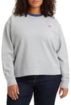 Levi's Women's Plus Size Standard Crew Sweatshirt, Starstruck Heather Grey, 1XL