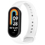 Xiaomi Smart Band 8 Mjuk Silikonrem - Vit Gul