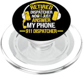 Retired Dispatcher Answer Phone 911 Dispatcher Emergency PopSockets PopGrip for MagSafe