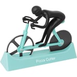 Jusch - Couteau à Pizza en Forme de Vélo, Roulettes à Pizza, Roues Antiadhésives en Acier Inoxydable, Bleu Ciel