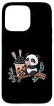 Coque pour iPhone 15 Pro Max Panda Kawaii avec Bubble Tea