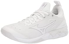 Mizuno 47 Wave Luminous Chaussures de Volleyball pour Femme Pointure 11, Blanc argenté, 42.5 EU