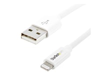 StarTech.com 2 m USB till Lightning-kabel - Lång iPhone/iPad/iPod-laddningskabel - Lightning till USB-kabel - Apple MFi-certifierad - Vit - Lightning-kabel - Lightning / USB - 2 m