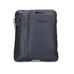 PIQUADRO Men Modus Large Leather iPad Pouch, Blue, Taglia Unica