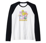 Rugrats Tommy & Chuckie Running Away From Reptar Raglan Baseball Tee