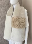 HUGO BOSS RUNWAY EDITION REAL FUR (LAMBSKIN) SCARF STOLE RETAIL £595 VERY RARE!!