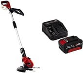 Einhell Coupe-bordures sans fil sur batterie GE-CT 18 Li Solo Power X-Change (18 V,Diam. de coupe lame 24 cm,Livré avec 20 lamelles en PVC) avec Chargeur et Batterie 4,0Ah