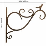 Support Plante Mural Balcon, Lot de 2 Rétro Européen Forme d'Oiseau, Crochet de Suspension en Fer Forgé, pour lanternes à paniers avec Vis, Décor