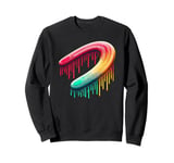 Dripping Paint Boomerang Thrower Boomerangs Sweatshirt