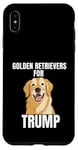 Coque pour iPhone XS Max Golden Retrievers For Trump Trump 2024 Républicain