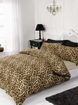 Rapport Home Leopard 4-Piece Bedding Set, King-Natural, Polyester-Cotton