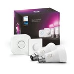 Philips Hue White & Colour Ambiance Smart Bulb Twin Pack LED [B22 Bayonet Cap] - 1100 Lumens (75W equivalent). Works with Alexa, Google Assistant and Apple Homekit