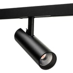 SG Zip Tube Micro 1-fas skenspotlight, justerbar vit, svart