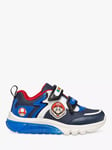 Geox Kids' Ciberdron Nintendo Mario Trainers, Navy/Royal