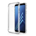 Evetane Coque Compatible avec Samsung Galaxy A8 2018 Anti Chocs Silicone Transparente Bords renforcés