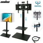 Steady 32-65" LED LCD Floor TV Stand Swivel Mount Bracket w/ DVD Game Shelf Base