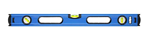 Högert Technik - Spirit Level 100 cm, Features 3 Levels: 0°/45°/90°, Aluminium Spirit Levels, Shock Absorbing end caps, Size: 100×5.65×2.1cm, HT4M010