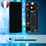 Vitre Tactile + Ecran LCD pour Samsung Galaxy S9 Plus G965F noir sur chassis