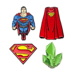 Superman, Original Artwork - Enamel Pin Set (4 piece)