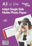 A3 Single Sides Matt Inkjet Photo Paper 180Gsm 250 Sheets Wholesale