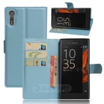 Sony Xperia XZ      PU Wallet Case    [Lightblue]