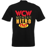 Wcw Monday Night Nitro T-shirt Herr rundhalsad kortärmad T-shirt med botten Black 3XL