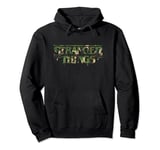 Stranger Things Logo Camo Demogorgon Distressed Upside Down Pullover Hoodie