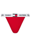 Tommy Hilfiger Slip Forme Bikini Femme Tanga Bikini avec Dentelle, Rouge (Primary Red), XXL