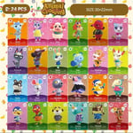 Lot De 24 Mini Npc Cartes De Jeu Nfc Pour Acnh Rares Pour Animaux Crossing New Horizons Pour Amiibo Cards Série 5 Pour Villager Switch/Switch Lite/Wii U