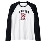 Bruce Lee Legend The Little Dragon Logo Raglan Baseball Tee