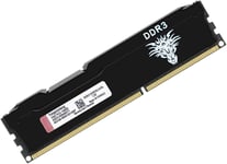 Ram DDR3 8go 1333MHz PC3-10600 Udimm CL9 Non-ECC Unbuffered 1.5V 2Rx8 Double Rang 240 Pin Mémoire Ram Barette pour Ordinateur de Bureau (Noir)