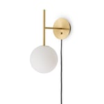 Audo Copenhagen TR Bulb Suspended vegglampe Brushed brass