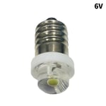 3/4.5/6V 0.5W Ficklampa Glödlampa 6000K Vit LED E10 Sockel 6V