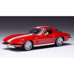 CHEVROLET CORVETTE STINGRAY 1963 RED/WHITE 1:43 Ixo Model Auto Stradali