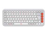 Logitech POP Icon Keys - Clavier - sans fil - Bluetooth LE - QWERTZ - Allemand - blanc cassé, orange