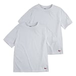 Levi's Kids Girl's Lhb 2pk Crew Neck 9l0044 TEE, White, S UK