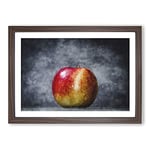 Big Box Art Apple Fruit Painting Framed Wall Art Picture Print Ready to Hang, Walnut A2 (62 x 45 cm)