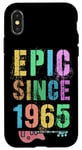 Coque pour iPhone X/XS EPIC SINCE 1965 Awesome Rockstar 60e anniversaire de maman, papa, soixante ans