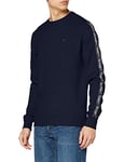 Tommy Hilfiger Sweat Homme Sans Capuche, Bleu (Navy Blazer), L