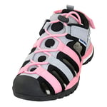 Geox Fille J Borealis Girl Sandal, Gris Noir, 33 EU