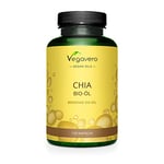 Vegavero Organic Chia Seed Oil | Vegan Omega 3 6 9 Capsules | Benexia® from Chile, Cold-Pressed Without Solvents | High Dose Alpha-Linolenic Acid | NO Additives, Lab-Tested | 120 Capsules