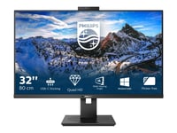 Philips Brilliance P-line 326P1H - Écran LED - 32" (32" visualisable) - 2560 x 1440 QHD @ 75 Hz - IPS - 350 cd/m² - 1000:1 - 4 ms - 2xHDMI, DisplayPort, USB-C - haut-parleurs - texture noire